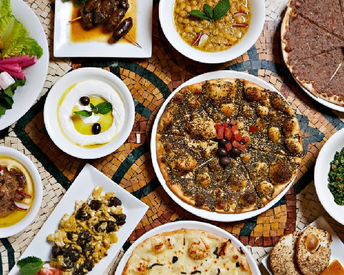 assorted lebanese dishes