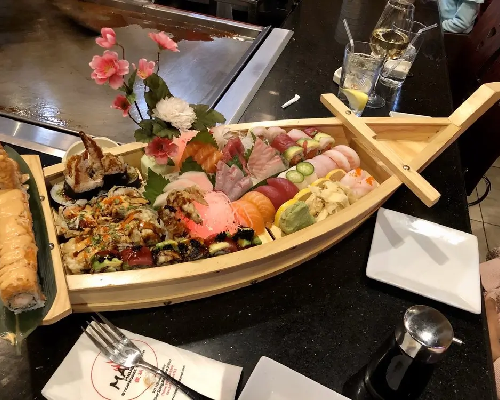 a Masa Hibachi sushi boat